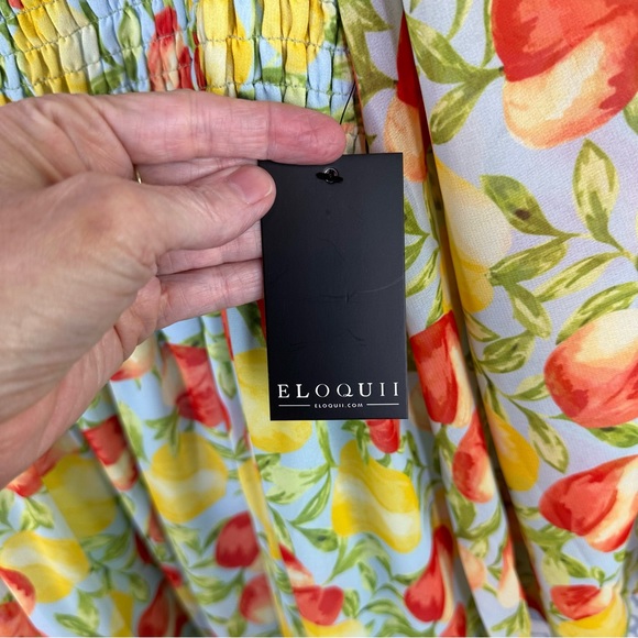 Eloquii Smocked Bodice Maxi Dress Peaches NWT 14/16 - Picture 9 of 9